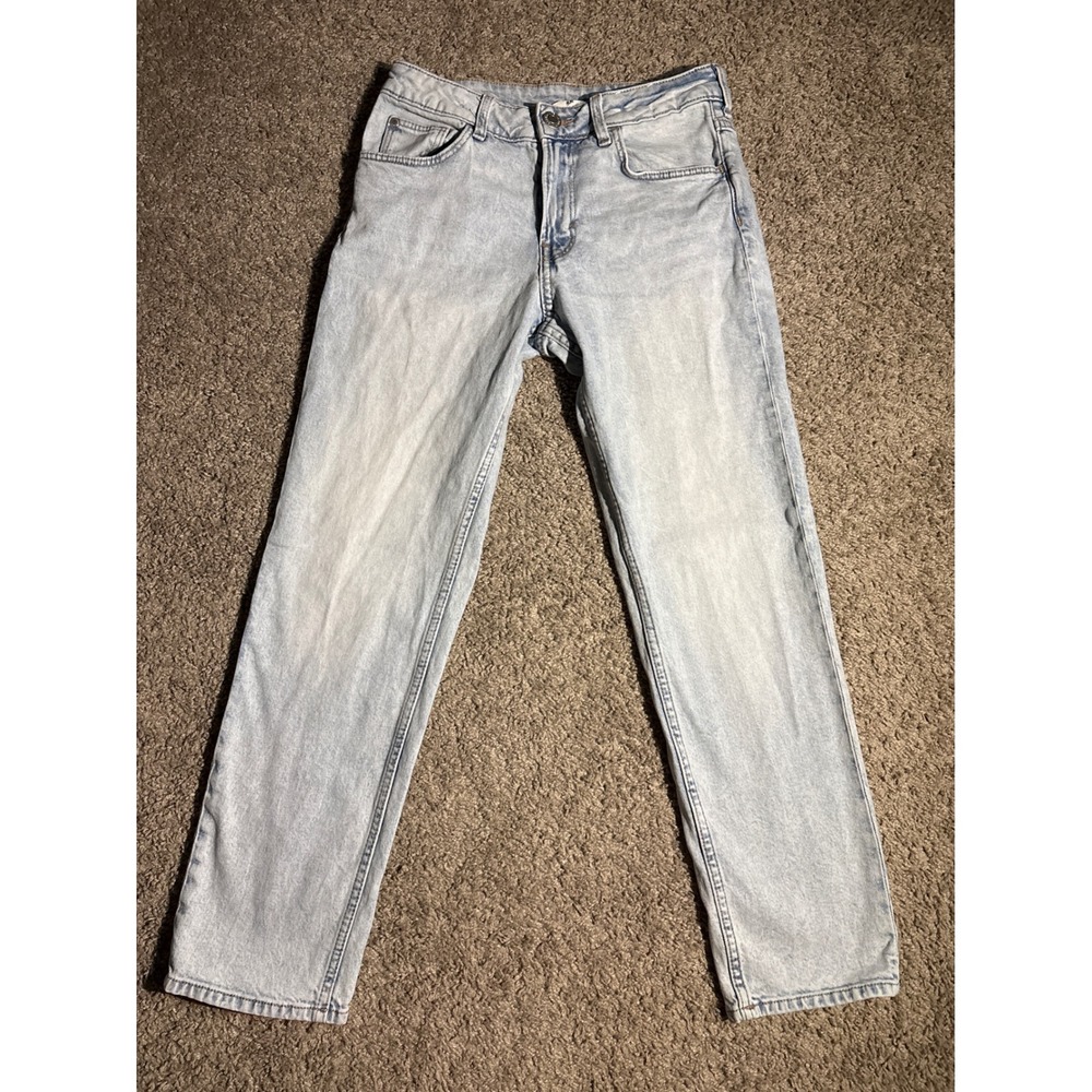HM Relaxed Fit Tapered Leg Jeans Light Wash Denim Kids Size 10/11 girls